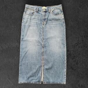 Madewell Blue Denim Midi Skirt